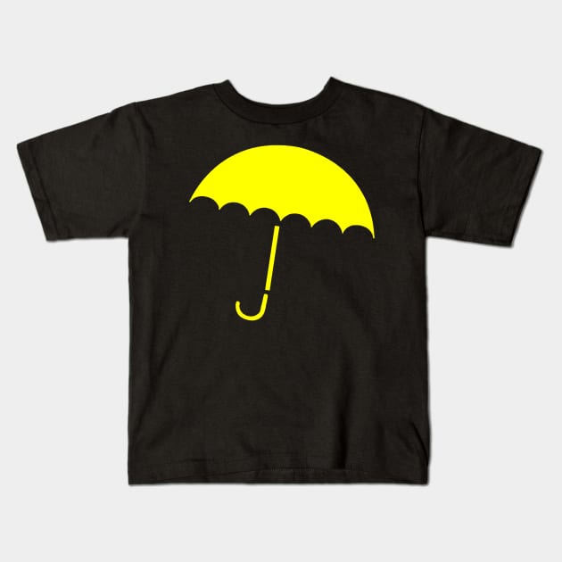Yellow Umbrella Kids T-Shirt by wildsedignf14